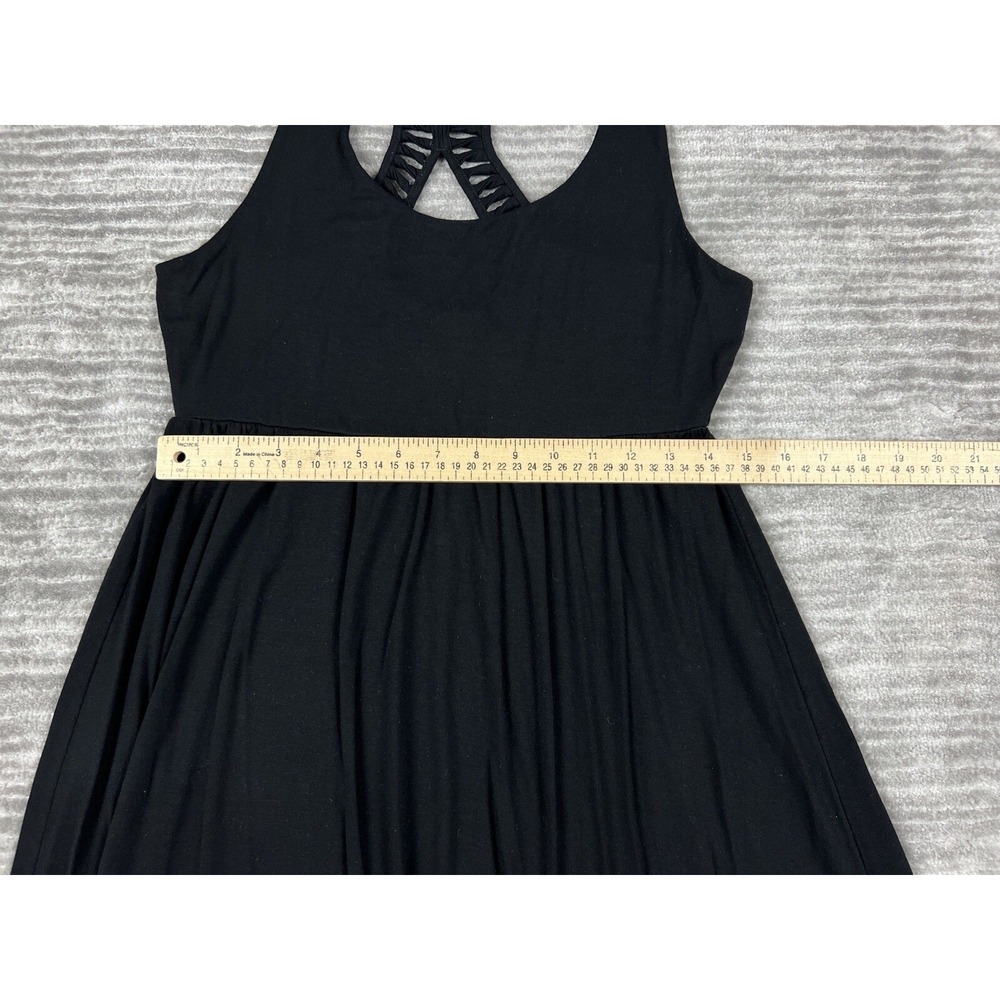 Cynthia Rowley Dress Womens Medium Black Sleeveless Rayon Blend Knee Length - Picture 5 of 11